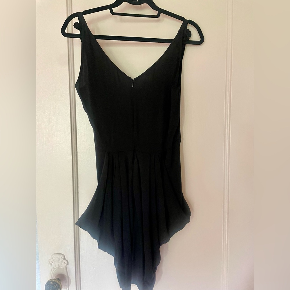Catherine Malendrino Silk Black Romper Size 2